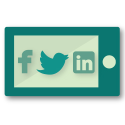 phone with social media logos