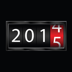 clock turning from 2014 to 2015