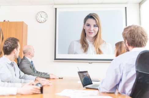 woman on video interview