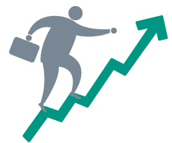 figure climbing upward