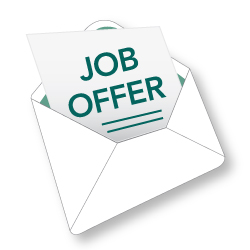 envelope with job offer inside