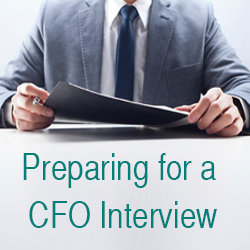 man in suit with text caption preparing for a CFO interview 